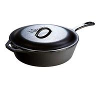 Lodge L10CF3 5 Quart Cast Iron Covered Deep Skillet by