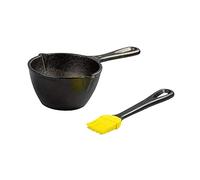 Lodge LMPB21PLT Marmite en fonte avec brosse en silicone Noir