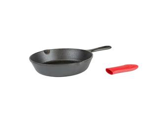 Lodge Mini support de poignée de poêle à frire en fonte de silicone rouge 20,3 cm