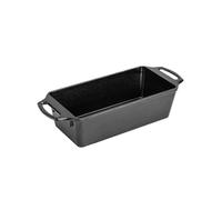 Lodge Moule à pain en fonte pré-enduite de 25,4 cm - Deux poignées - Rétention de la chaleur inégalée pour une cuisson uniforme et constante - Noir