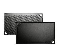 Lodge - Plaque de cuisson en fonte 2 en 1 : Grill et plancha - 42x24cm - Gazinière, four ou barbecue