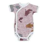 Lodger Body bébé à manches longues Gre 68 - Romper Fish - 100 % coton - 4-6 mois - Enveloppe pratique - Boutons-pression - Bleu