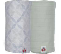 Lodger Chiffon Hydrophile - 2 pièces- 110 x 110 cm - Matcha - Peppermint / Blue Fogg | Grandes Couches Hydrophiles
