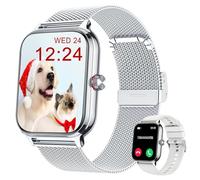 LODIMEKE Montre Connectée Femme Homme Appel Tension Artérielle Fréquence Cardiaque Sommeil, 1.96'' AI Smartwatch 100+ Sports, IP67 Podomètre Réveil Calculatrice Carte de Visite iOS Android