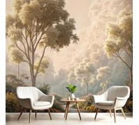 LODMLOER Papier Peint Paysage Forestier Sentiers, Papier Peint Panoramique Forêt Onirique Vintage, Fresque Murale Intissée pour Salon et Chambre, Décoration Murale 200x140cm