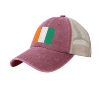 LODMLOER Retro Casquette de Baseball - Drapeau De La Côte D'Ivoire Baseball Cap à Mesh Respirant Culture Nationale Trucker Cap Décontractée et Confortable Chapeaux pour Homme Femme
