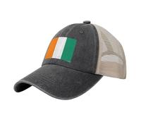 LODMLOER Retro Casquette de Baseball - Drapeau De La Côte D'Ivoire Baseball Cap à Mesh Respirant Culture Nationale Trucker Cap Décontractée et Confortable Chapeaux pour Homme Femme