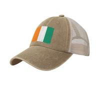 LODMLOER Retro Casquette de Baseball - Drapeau De La Côte D'Ivoire Baseball Cap à Mesh Respirant Culture Nationale Trucker Cap Décontractée et Confortable Chapeaux pour Homme Femme