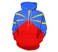 LODMLOER Sweat a Capuche pour Homme Drapeau De L'Île De La Réunion Sweat-Shirt à Capuche à Manches Longues Symbole National Sweatshirt col Rond Pull numérique 3D avec Poche