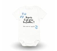 LODMY® - Body Bébé “Dormir c’est pour les faibles” - Cadeau Naissance Original et Humoristique - Idée Baby Shower pour Garçon ou Fille (Blanc, 0-3 mois)