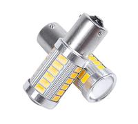 Lodokdre 2 Pcs 1156Py Bau15S Py21W LED 33 SMD Voiture Tour De Queue Frein Inverse Signal Ampoule Y