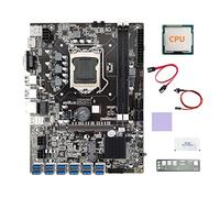 Lodokdre B75 12USB ETH Mining Carte mère+CPU+Baffle+Câble +Commutateur Câble+Thermal Grease+Thermal Pad B75 BTC Carte mère