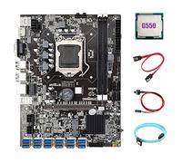 Lodokdre B75 ETH Carte mère 12 PCIE vers USB+G550 CPU+SATA3.0 Câble de connexion série+Câble +Câble +Câble de commutateur LGA1155 Carte mère