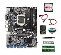 Lodokdre B75 ETH Mining carte mère 12USB+G860 CPU+2X4G DDR3 RAM+128G SSD+ventilateur+câble +câble de commutateur+pâte de chargement+insonorisation