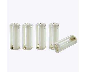 Lodokdre Lampe de poche cylindrique 3 piles AAA en plastique Support Boîte de 5 pièces