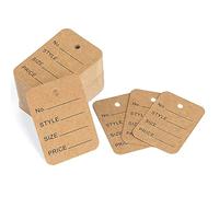 Lodokdre Lot de 1000 étiquettes de prix pour vêtements - 4,9 x 3,5 cm (marron)