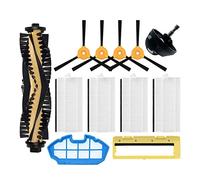 Lodokdre Lot de 12 brosses à rouleau principal pour filtre HEPA 990 5040 Robovac 11 11C Deebot N79S N79 Iboto Aqua V710