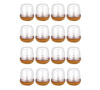 Lodokdre Lot de 16 embouts de protection ronds en silicone pour pieds de chaise, avec patins en feutre, tables et chaises (14-19 mm)