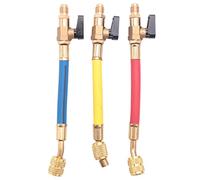 Lodokdre Lot de 3 manomètres manifold R134A R410A R22 R12 800 Manifold Manomètre Set A/C Tuyau de remplissage pour réfrigérant Pression HVAC avec