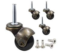 Lodokdre Roues à Billes de 1,5 Pouces pour Roulettes de Meubles, Lot de 4 avec Remplacement D'Insertion de Douille de Douille de Tige de de 8 X 38 Mm