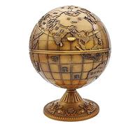 Lodokdre Vintage MéTal avec Couvercle Globe Cendrier EuropéEn Bureau à Domicile HôTel Cendrier DéCor Fumer Accessoires, Or Antique