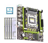 Lodokdre X79 Carte mère d'ordinateur X79 avec processeur Xeon E5 2650 V2 Max 16 Go 4 x 4 Go DDR3 ECC REG 1600 MHz NVME pour serveur de