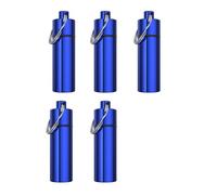 Lodoot Boîte à pilules en aluminium étanche avec porte-clés - Petite boîte de rangement pour randonnée et camping