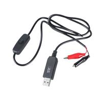 Lodoot Câble d'alimentation USB vers pinces crocodiles 9 V avec interrupteur pour télécommande de 9 V pour petits appareils électroniques
