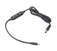 Lodoot Câble de régulation de type C vers 5,5 x 2,1 mm USB C vers 5521 avec commutation réglable 5 V 9 V 12 V 15 V 20 V pour itinéraire