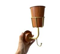 Lodoot Crochet mural traditionnel doré pour pot de fleurs pour intérieur ou extérieur