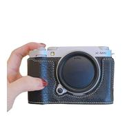 Lodoot Demi-étui de rangement en cuir synthétique pour appareil photo XM5 offrant un changement rapide de la batterie sans enlever la moitié de l'étui en cuir
