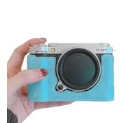 Lodoot Demi-étui de rangement en cuir synthétique pour appareil photo XM5 offrant un changement rapide de la batterie sans enlever la moitié de l'étui en cuir
