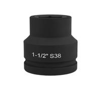 Lodoot Douille robuste de 3,8 cm - Douille 1/2" - 38 mm de long - En acier CrMo - Tête de clé pneumatique