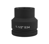 Lodoot Douille robuste de 3,8 cm - Douille 1/2" - 38 mm de long - En acier CrMo - Tête de clé pneumatique
