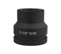 Lodoot Douille robuste de 3,8 cm - Douille 1/2" - 38 mm de long - En acier CrMo - Tête de clé pneumatique