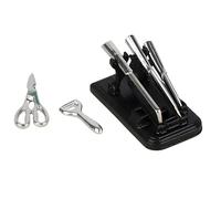 Lodoot Ensemble de découpe de cuisine miniature à l'échelle 1:12 et support pour maison de poupée pour jeu de simulation réaliste et scène Displa