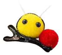 Lodoot Épingle à cheveux en peluche pour fille - Abeille jaune - Pince à cheveux latérale - Décoration de famille - Barrettes à cheveux - Jolie petite abeille