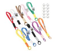 Lodoot Lot de 10 porte-clés en corde tressée pour sac à dos, pendentif, accessoires de fabrication de bijoux