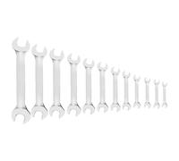 Lodoot Lot de 12 clés à double extrémité ouverte en acier pour serrer les vis, design ergonomique
