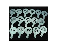 Lodoot Lot de 16 tampons en plastique PP pour modèle de café créatif Blanc