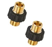 Lodoot Lot de 2 adaptateurs M22 14 mm mâle vers M22 mâle 14 mm pour tuyau haut de 14 mm