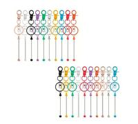 Lodoot Lot de 20 porte-clés en alliage avec fermoir mousqueton robuste pour fabrication de bijoux pour porte-clés et fournitures d'artisanat pour usage quotidien