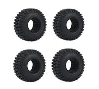 Lodoot Lot de 4 pneus de roue en caoutchouc de 2,5 cm pour terrain de boue 54 mm pour échelle 1/24 SCX24 90081 AXI00001