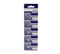 Lodoot Lot de 5 piles bouton CR1025 3 V pour montres, calculatrices, clés, télécommandes, piles bouton