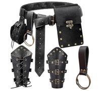 Lodoot Lot de 5 pochettes vintage punk en polyuréthane pour téléphone portable, accessoires de cosplay pour activités de plein air