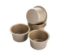 Lodoot Lot de 6 grands moules à muffins en acier au carbone pour débutants - Multifonction