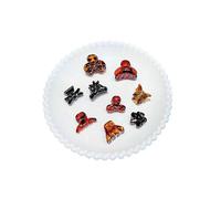 Lodoot Lot de 6 pinces à cheveux vintage léopards en acrylique pour femmes et filles - Accessoires de mode tendance - Imprimé léopard