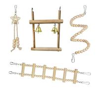 Lodoot Lot de 8 balançoires en bois à suspendre en forme d'oiseau