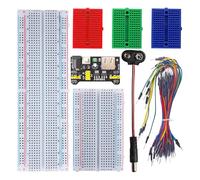 Lodoot MB102 830 points d'attache Module d'alimentation pour platine d'expérimentation DC9 V Adaptateur 65 fils flexibles pour prototypage électronique