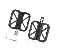 Lodoot Pédales antidérapantes pour vélo de route en fibre de carbone - 3 roulements - Pédales larges et plates - Pédales de vélo en fibre de carbone durable